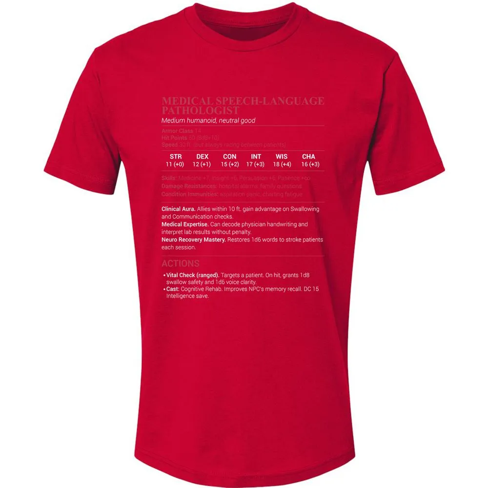 Medical SLP Premium Unisex T-Shirt - Red - 6