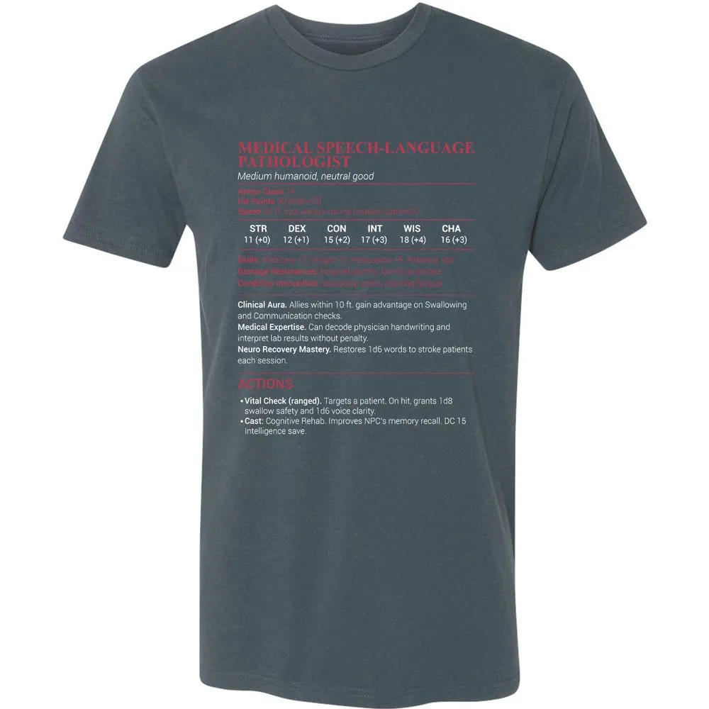 Medical SLP Premium Unisex T-Shirt - Indigo - 15
