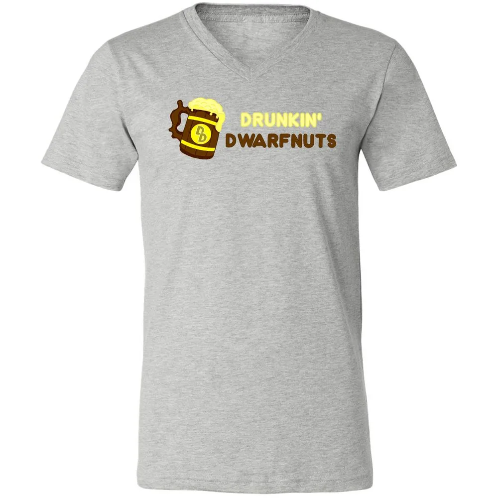 Drunkin' Dwartnuts Unisex V-Neck T-Shirt - Athletic Heather - 7