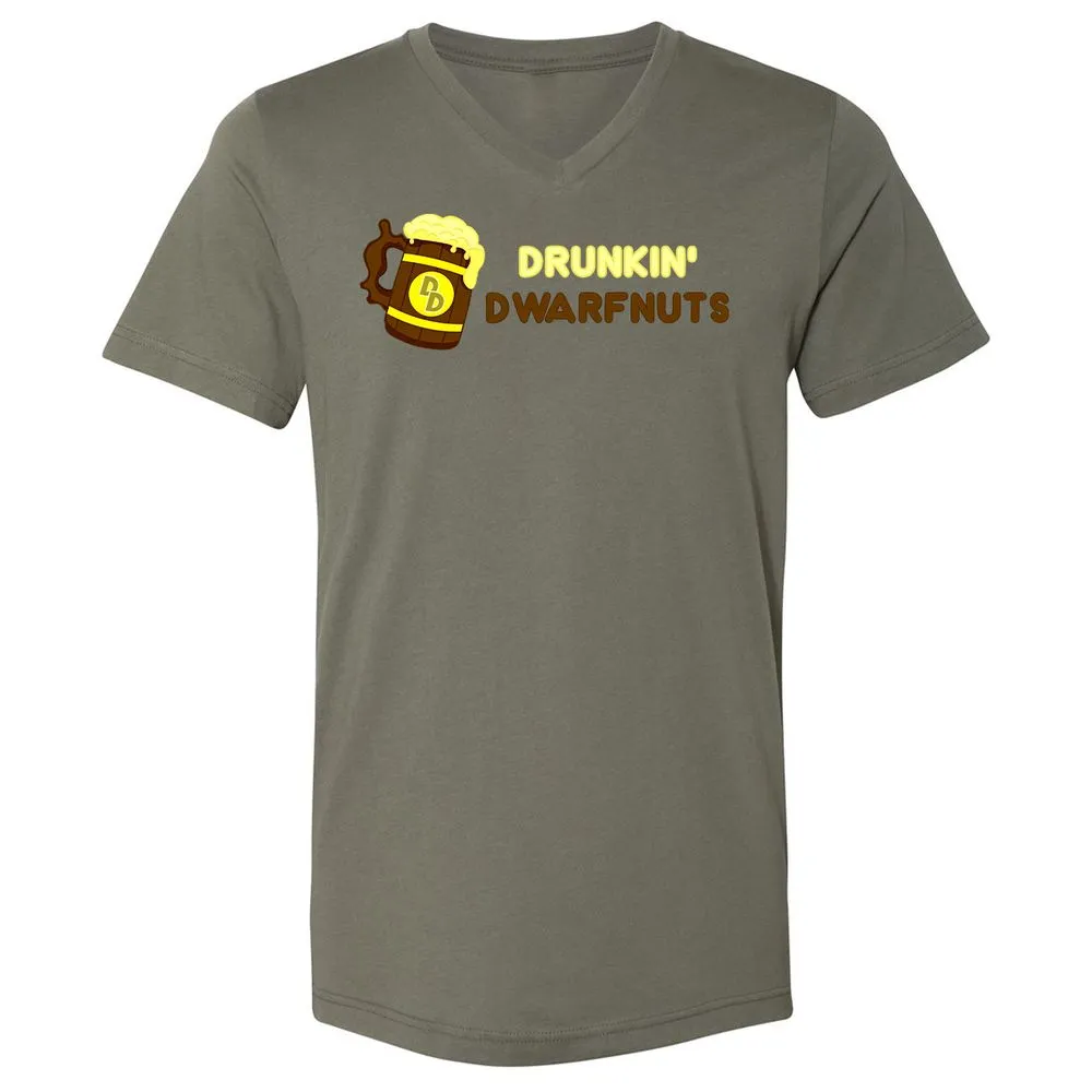Drunkin' Dwartnuts Unisex V-Neck T-Shirt - Military Green - 10