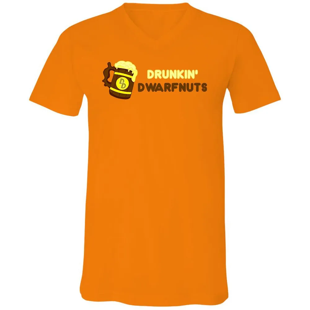 Drunkin' Dwartnuts Unisex V-Neck T-Shirt - Orange - 11