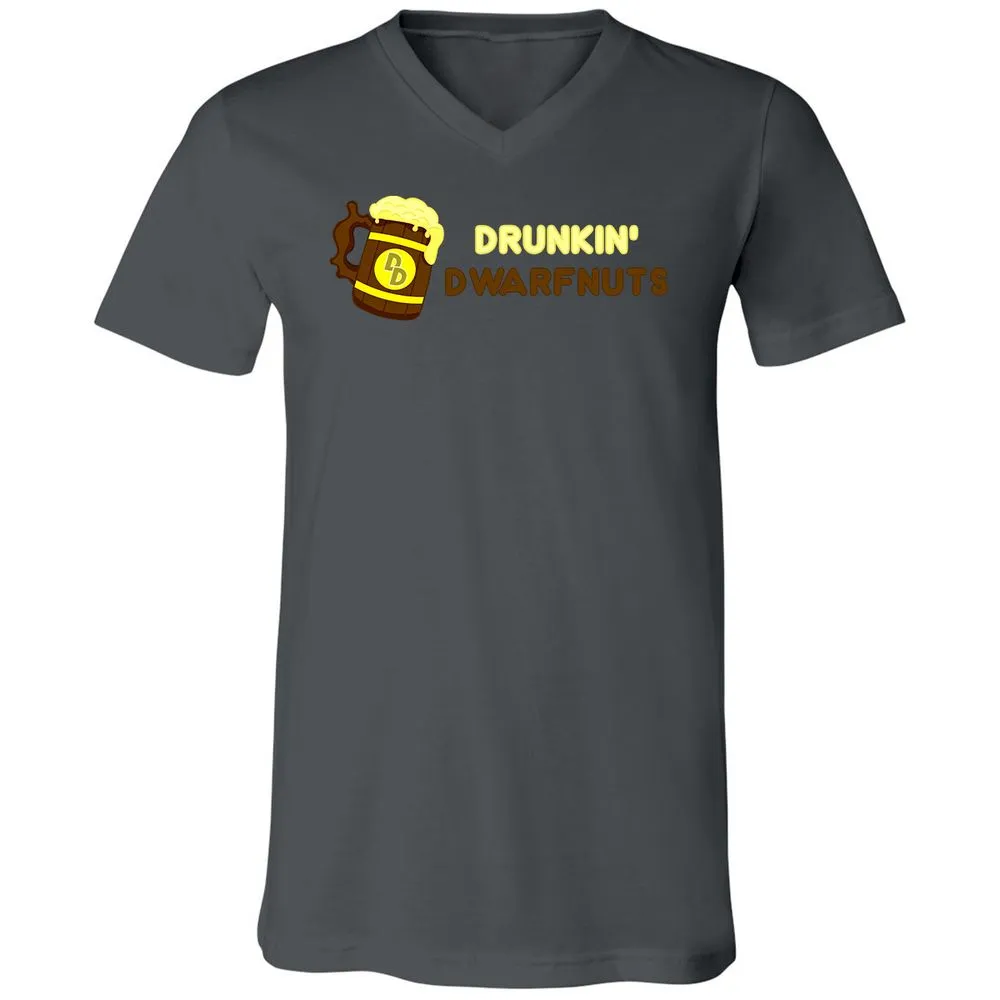 Drunkin' Dwartnuts Unisex V-Neck T-Shirt - Asphalt - 12