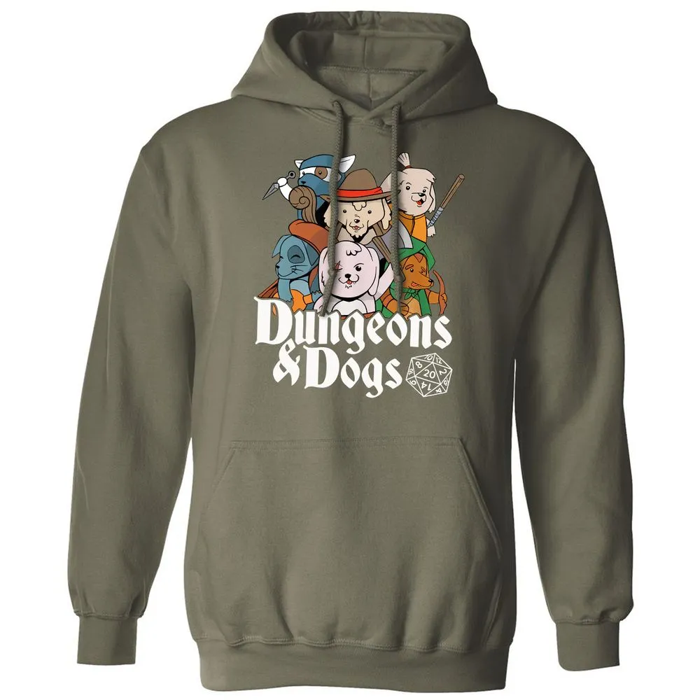 Dungeons & Dogs Classic Unisex Hoodie - Military Green - 4