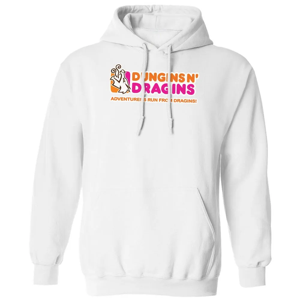 Dungins & Dragins Classic Unisex Hoodie - White - 11