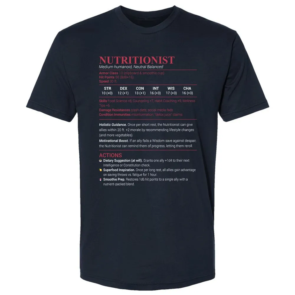 Nutritionist Premium Unisex T-Shirt - Midnight Navy - 2