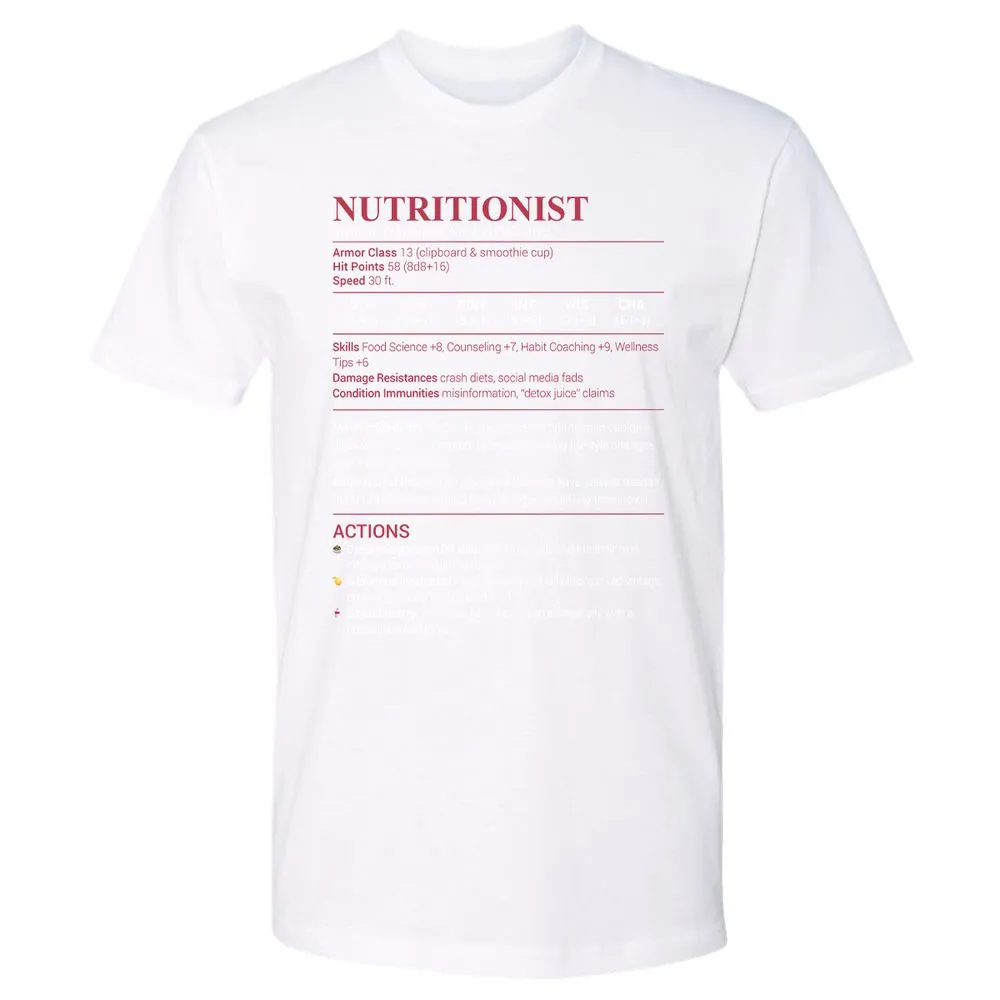Nutritionist Premium Unisex T-Shirt - White - 4