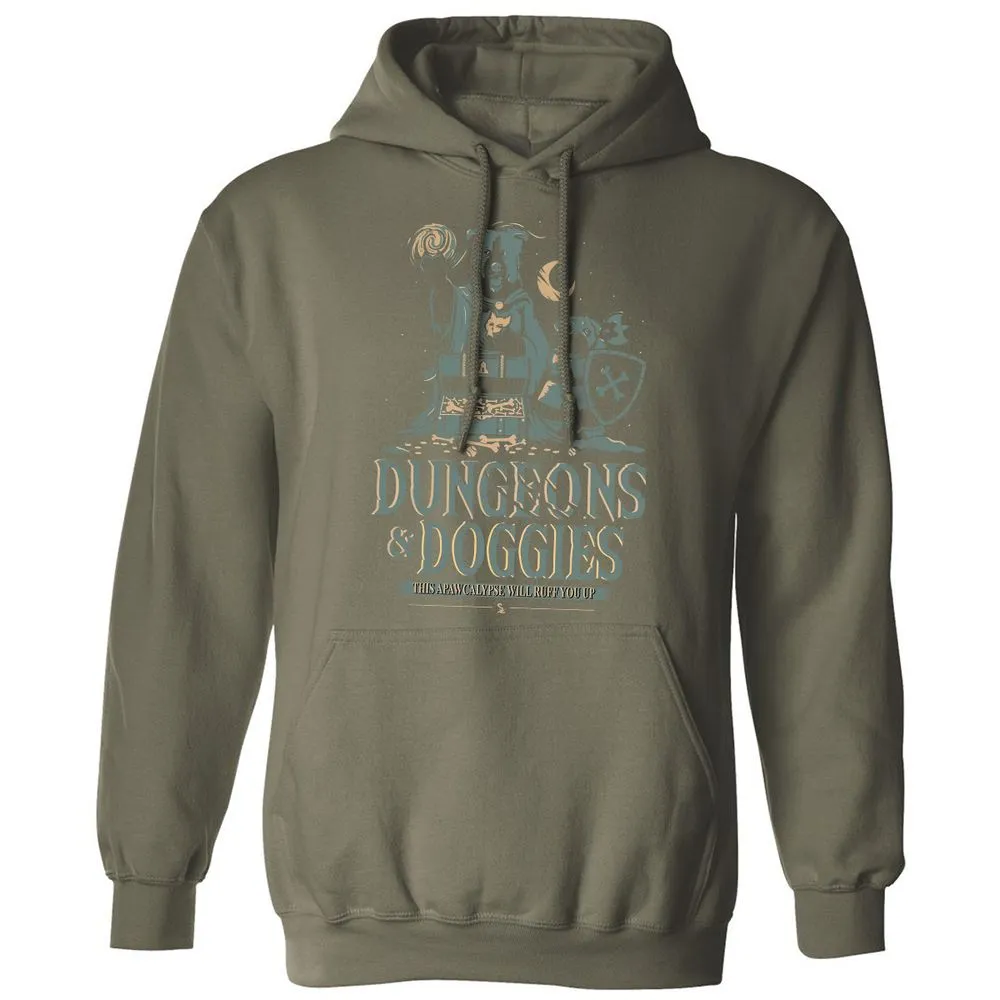 Dungeons & Doggies Classic Unisex Hoodie - Military Green - 4