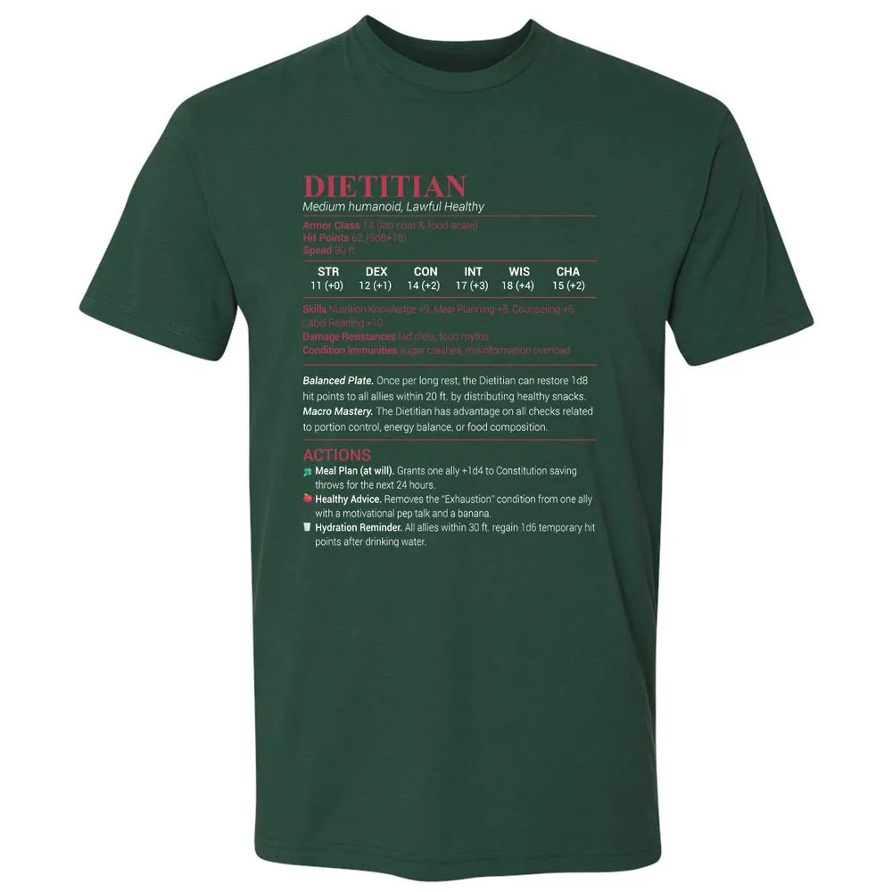Dietitian Premium Unisex T-Shirt - Forest Green - 13