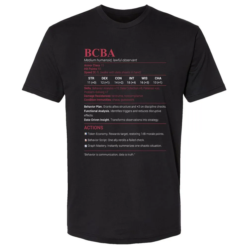 BCBA Premium Unisex T-Shirt - Black - 1