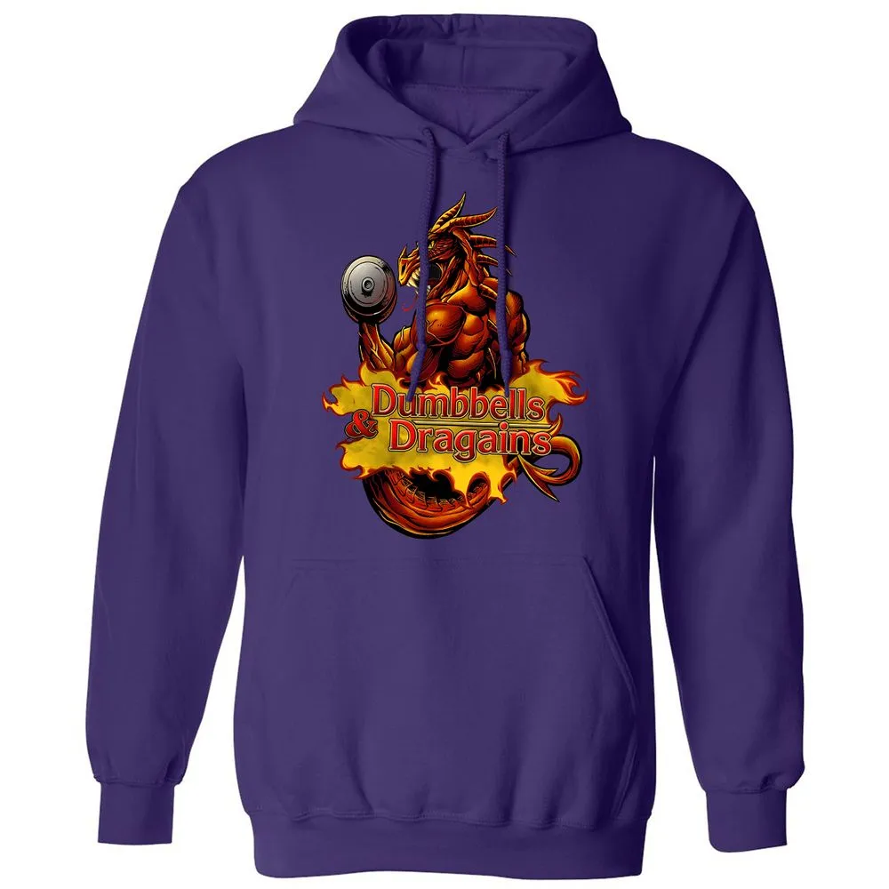 Dumbbells & Dragains Classic Unisex Hoodie - Purple - 6