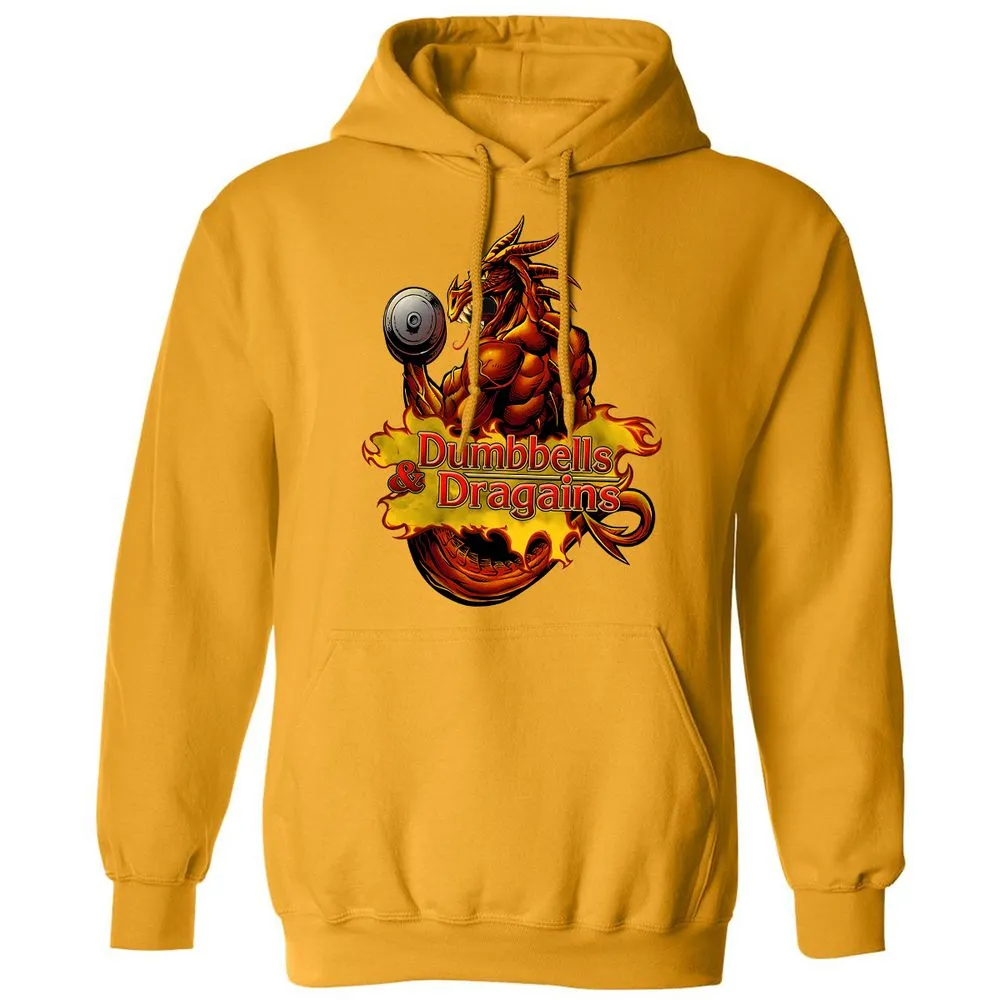 Dumbbells & Dragains Classic Unisex Hoodie - Gold - 12