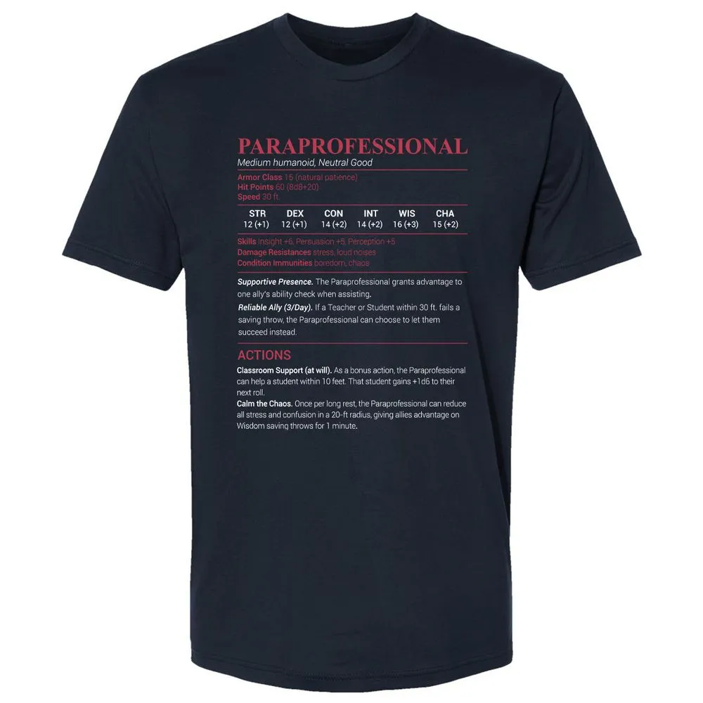 Paraprofessional Premium Unisex T-Shirt - Midnight Navy - 2