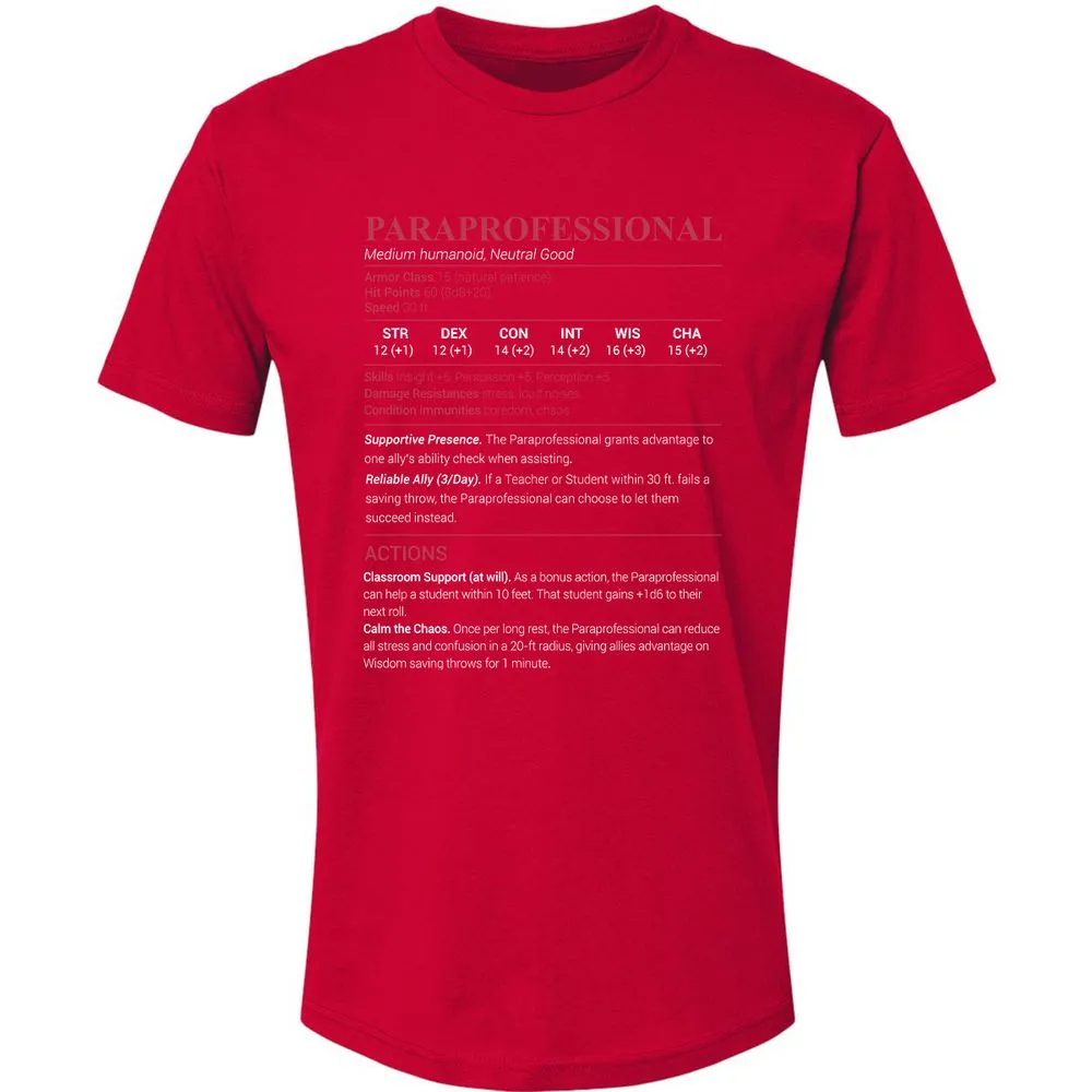 Paraprofessional Premium Unisex T-Shirt - Red - 6