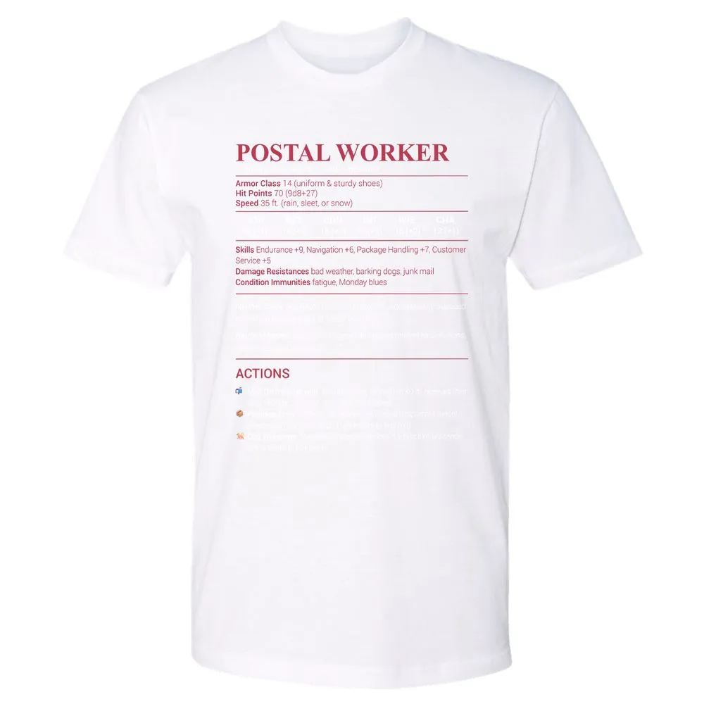 Postal Worker Premium Unisex T-Shirt - White - 4