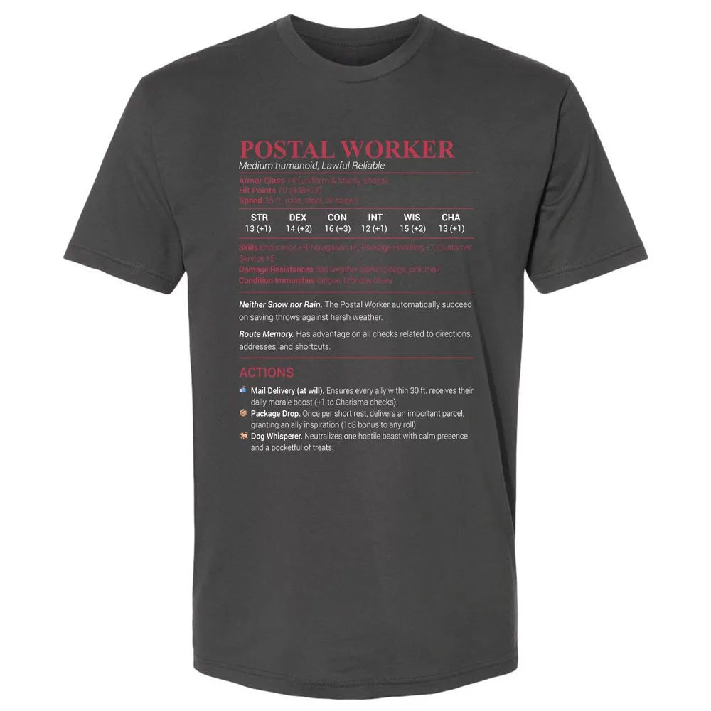 Postal Worker Premium Unisex T-Shirt - Heavy Metal - 8