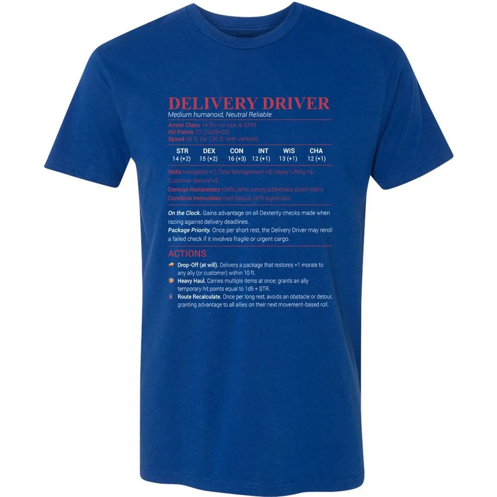 Delivery Driver Premium Unisex T-Shirt - Royal - 10