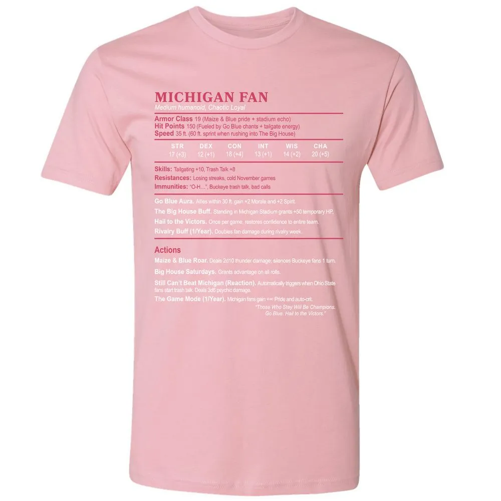 MICHIGAN FAN Premium Unisex T-Shirt - Light Pink - 3