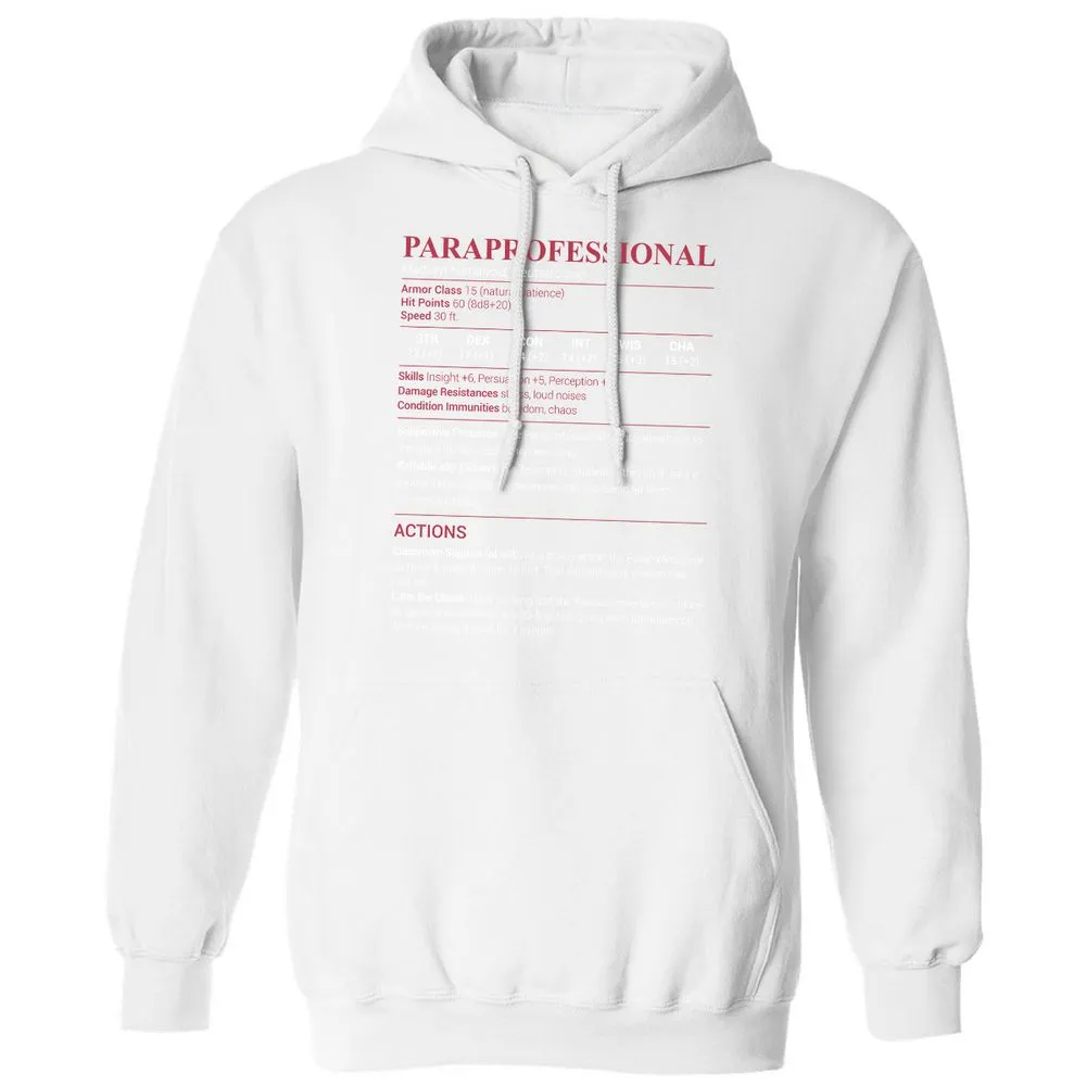 Paraprofessional Classic Unisex Hoodie - White - 11