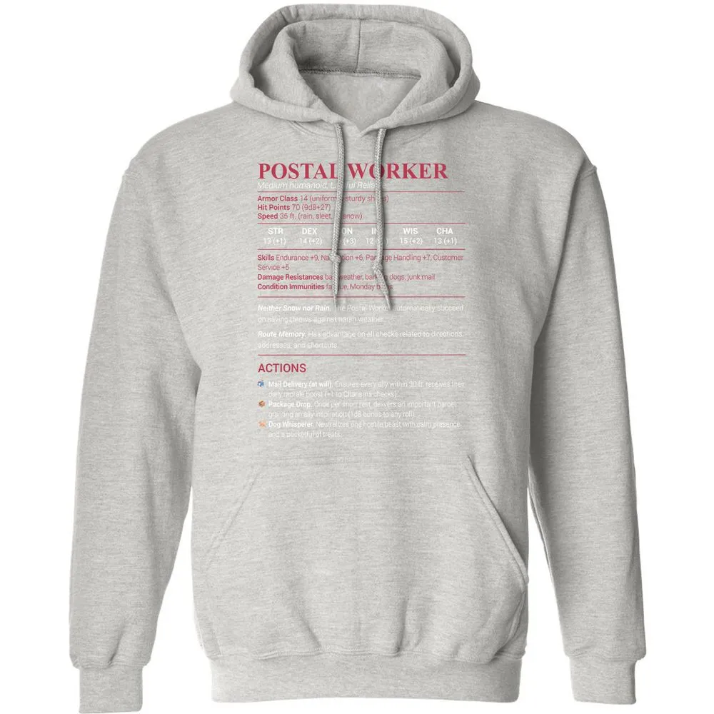 Postal Worker Classic Unisex Hoodie - Ash - 8
