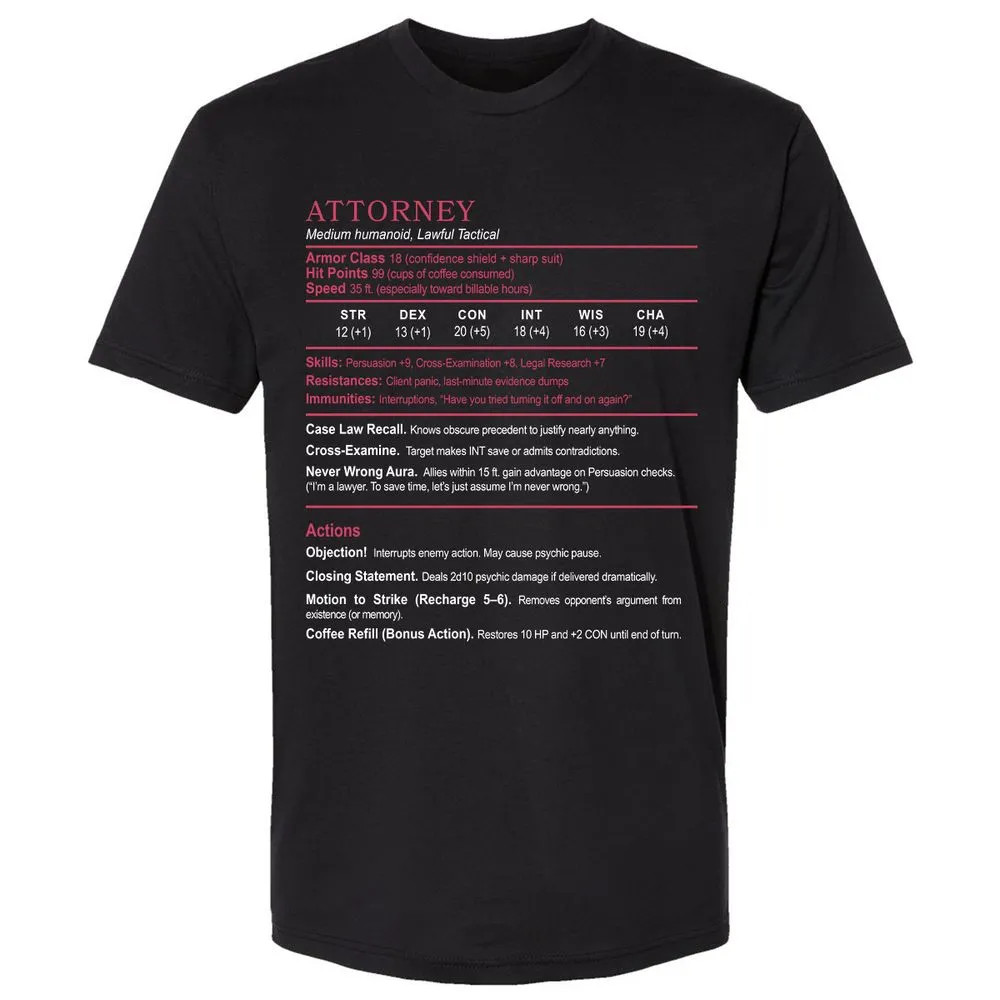 Attorney Premium Unisex T-Shirt - Black - 1