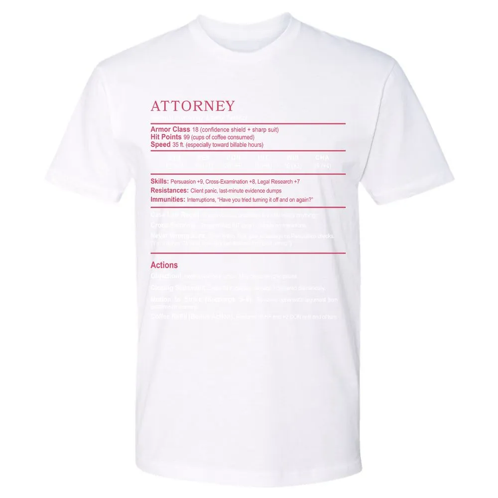 Attorney Premium Unisex T-Shirt - White - 4