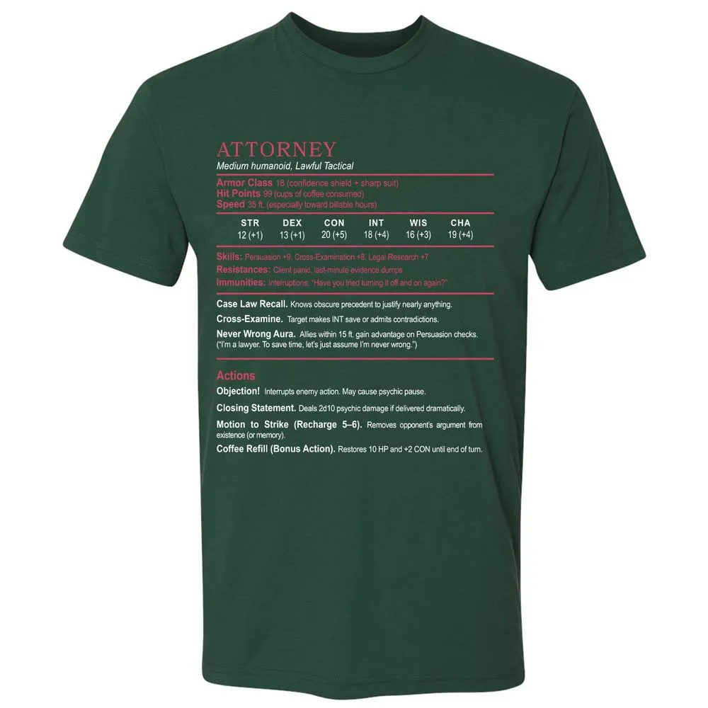 Attorney Premium Unisex T-Shirt - Forest Green - 13