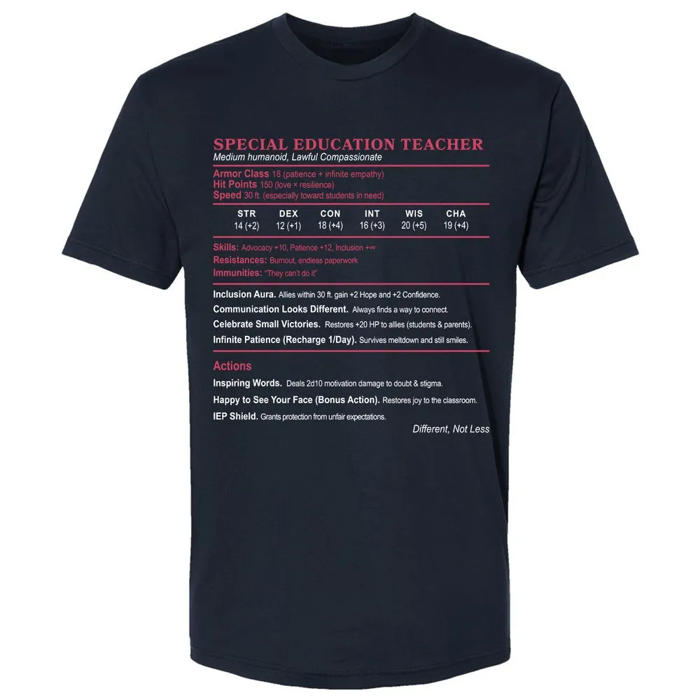 Special Education Teacher Premium Unisex T-Shirt - Midnight Navy - 2