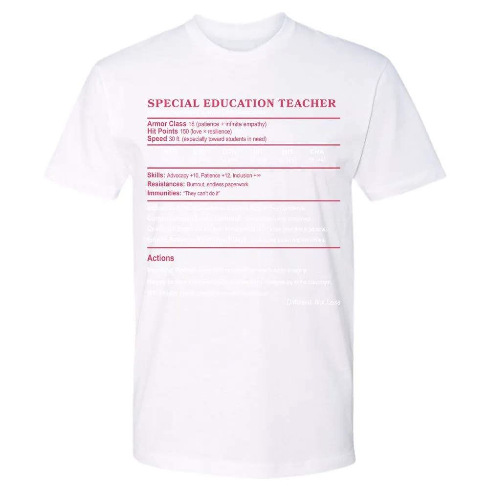 Special Education Teacher Premium Unisex T-Shirt - White - 4