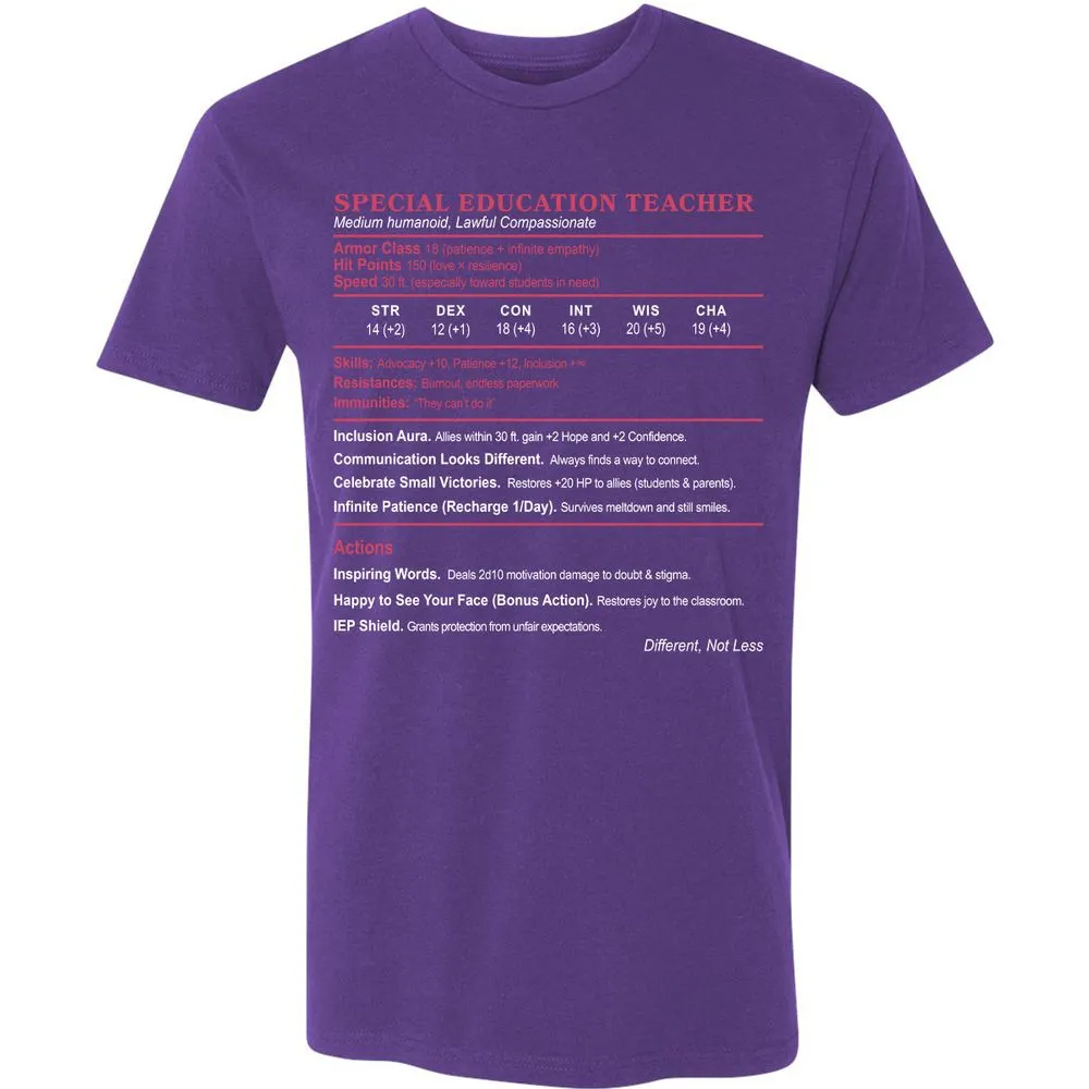 Special Education Teacher Premium Unisex T-Shirt - Purple Rush - 7