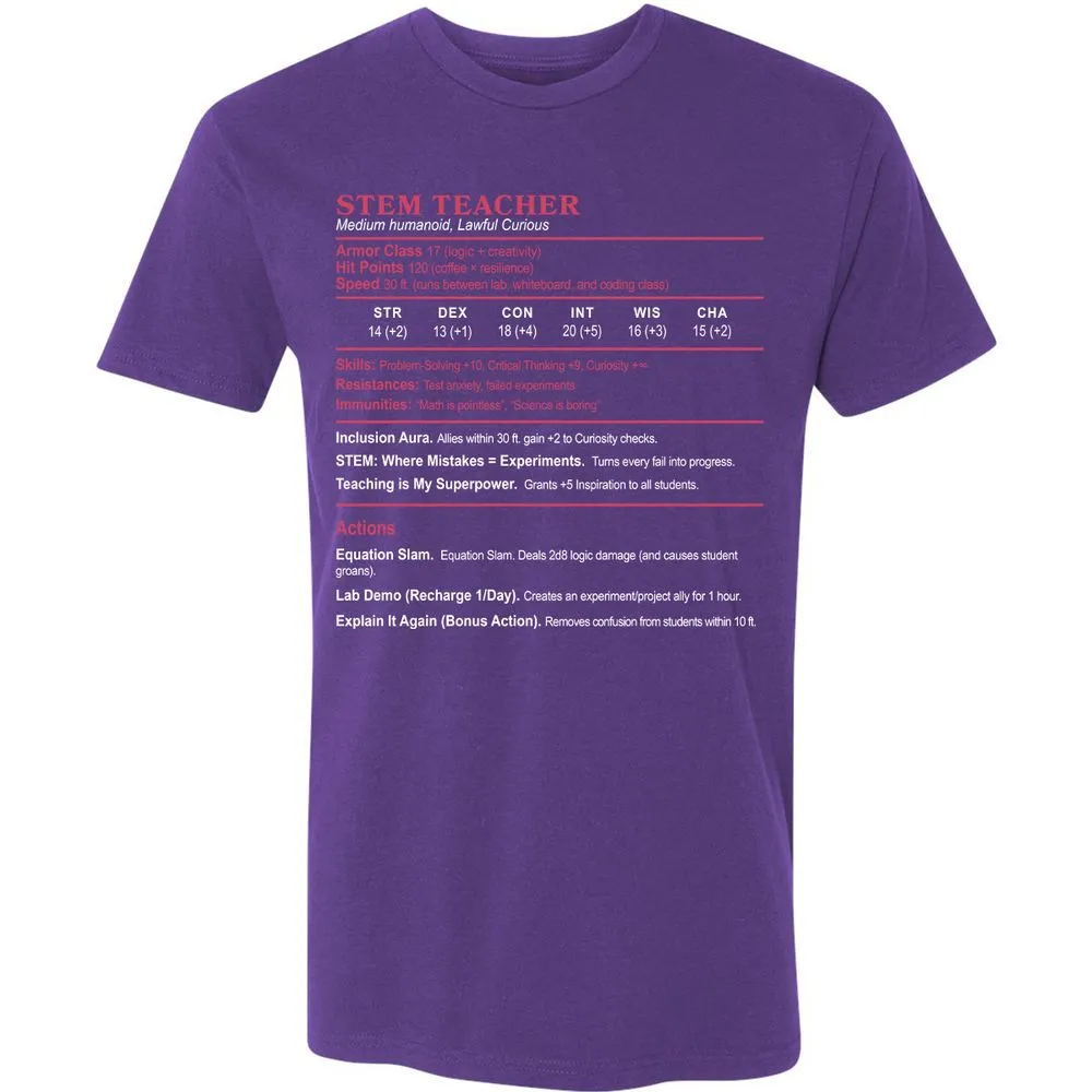 STEM TEACHER Premium Unisex T-Shirt - Purple Rush - 7