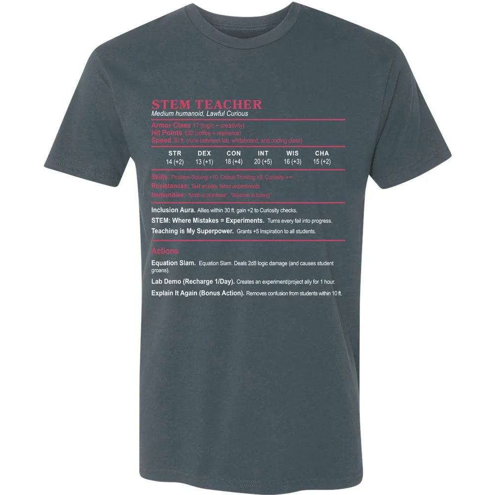 STEM TEACHER Premium Unisex T-Shirt - Indigo - 15