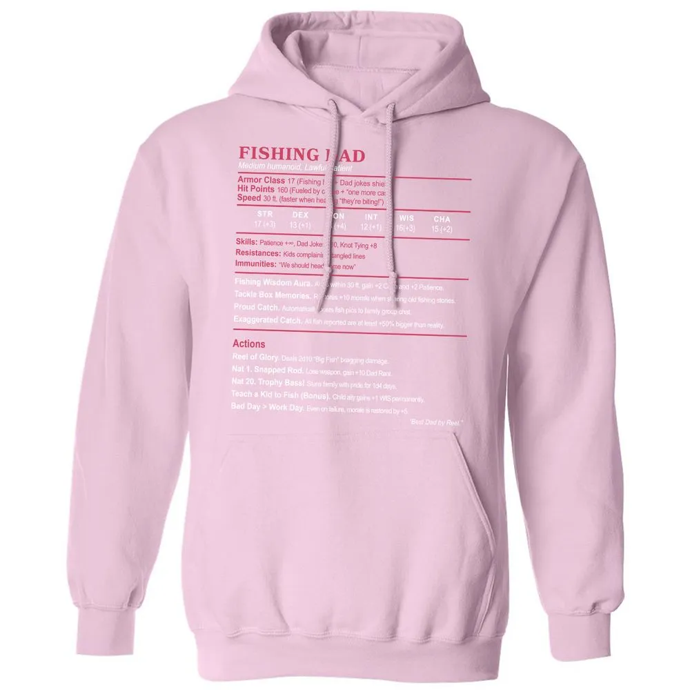 FISHING DAD Classic Unisex Hoodie - Light Pink - 3