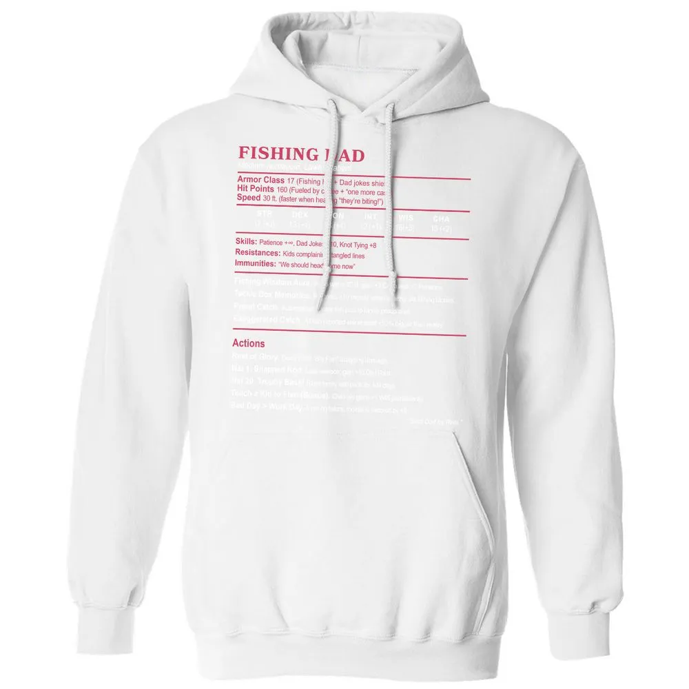 FISHING DAD Classic Unisex Hoodie - White - 11