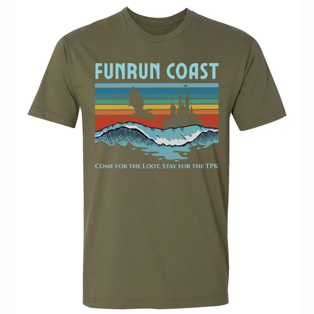 FUNRUN COAST Premium Unisex T-Shirt - Military Green - 5