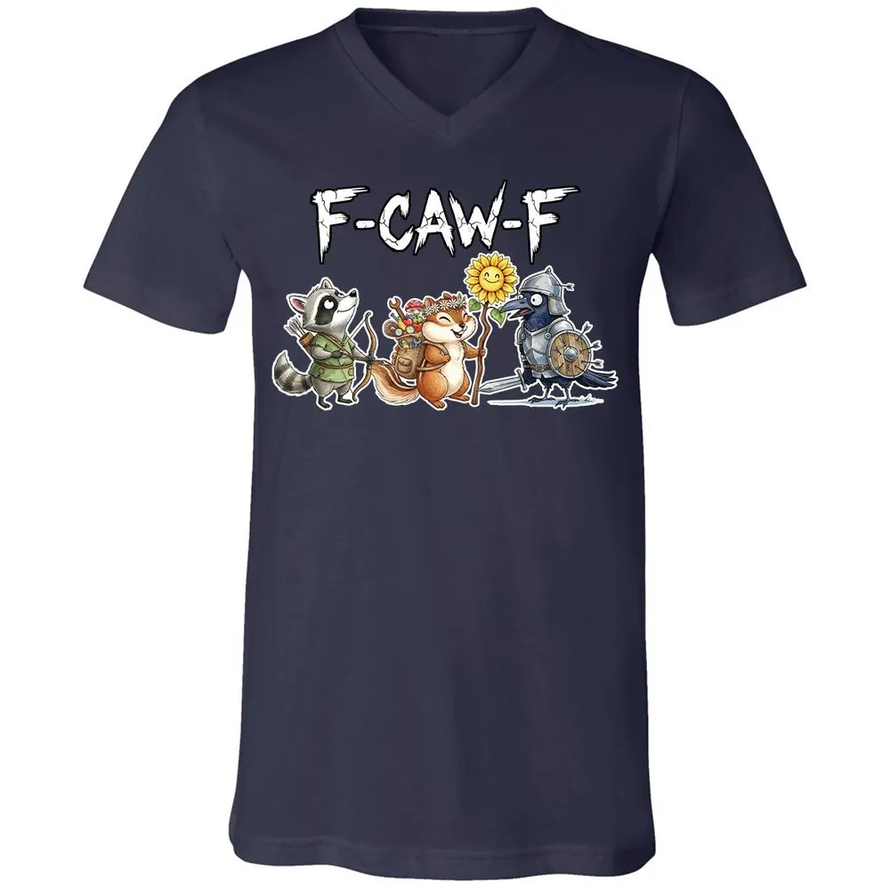 F-CAW-F Adventuring party Unisex V-Neck T-Shirt - Navy - 2