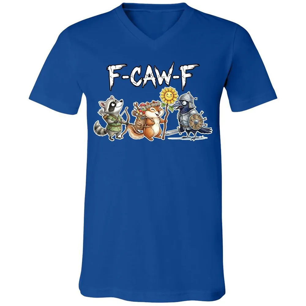 F-CAW-F Adventuring party Unisex V-Neck T-Shirt - True Royal - 4