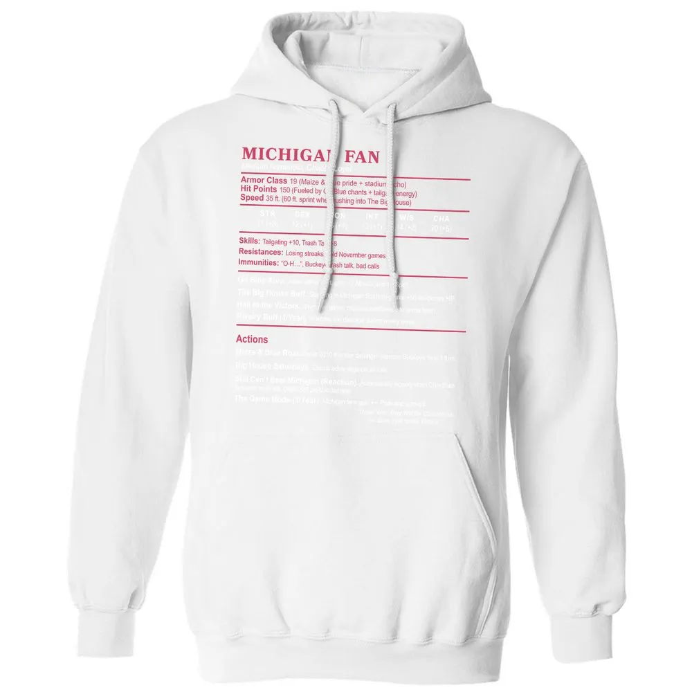 MICHIGAN FAN Classic Unisex Hoodie - White - 11