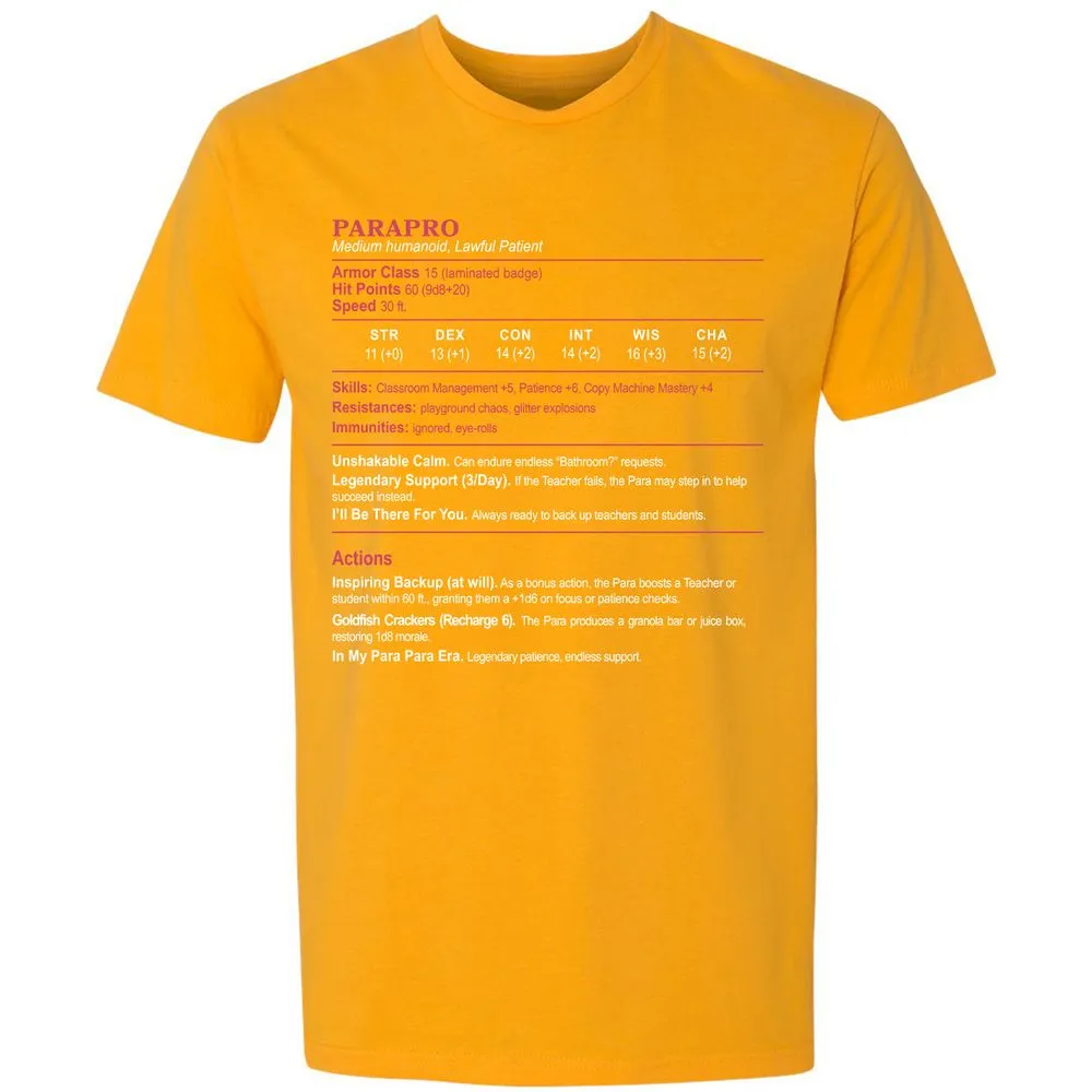 para Premium Unisex T-Shirt - Gold - 12