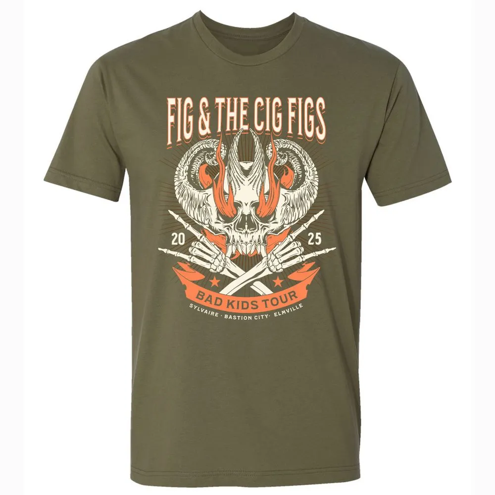 Fig and the Cig Figs, Dimension 20 Premium Unisex T-Shirt - Military Green - 5