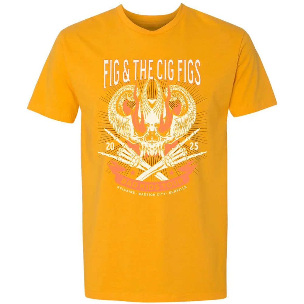 Fig and the Cig Figs, Dimension 20 Premium Unisex T-Shirt - Gold - 12