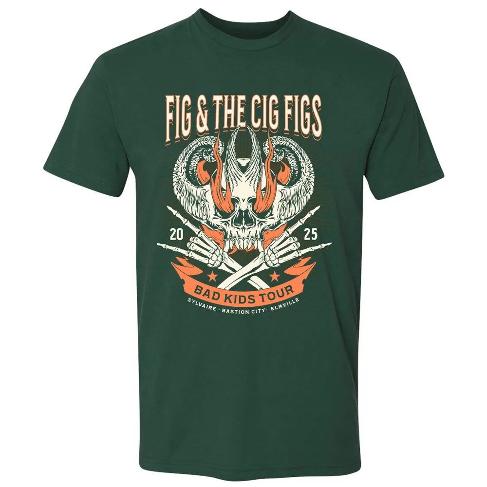 Fig and the Cig Figs, Dimension 20 Premium Unisex T-Shirt - Forest Green - 13