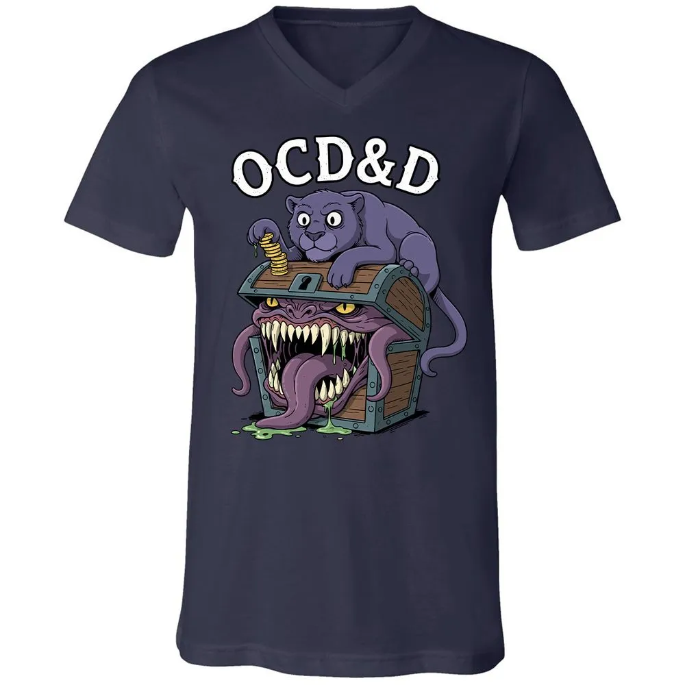 OCD&D Unisex V-Neck T-Shirt - Navy - 2