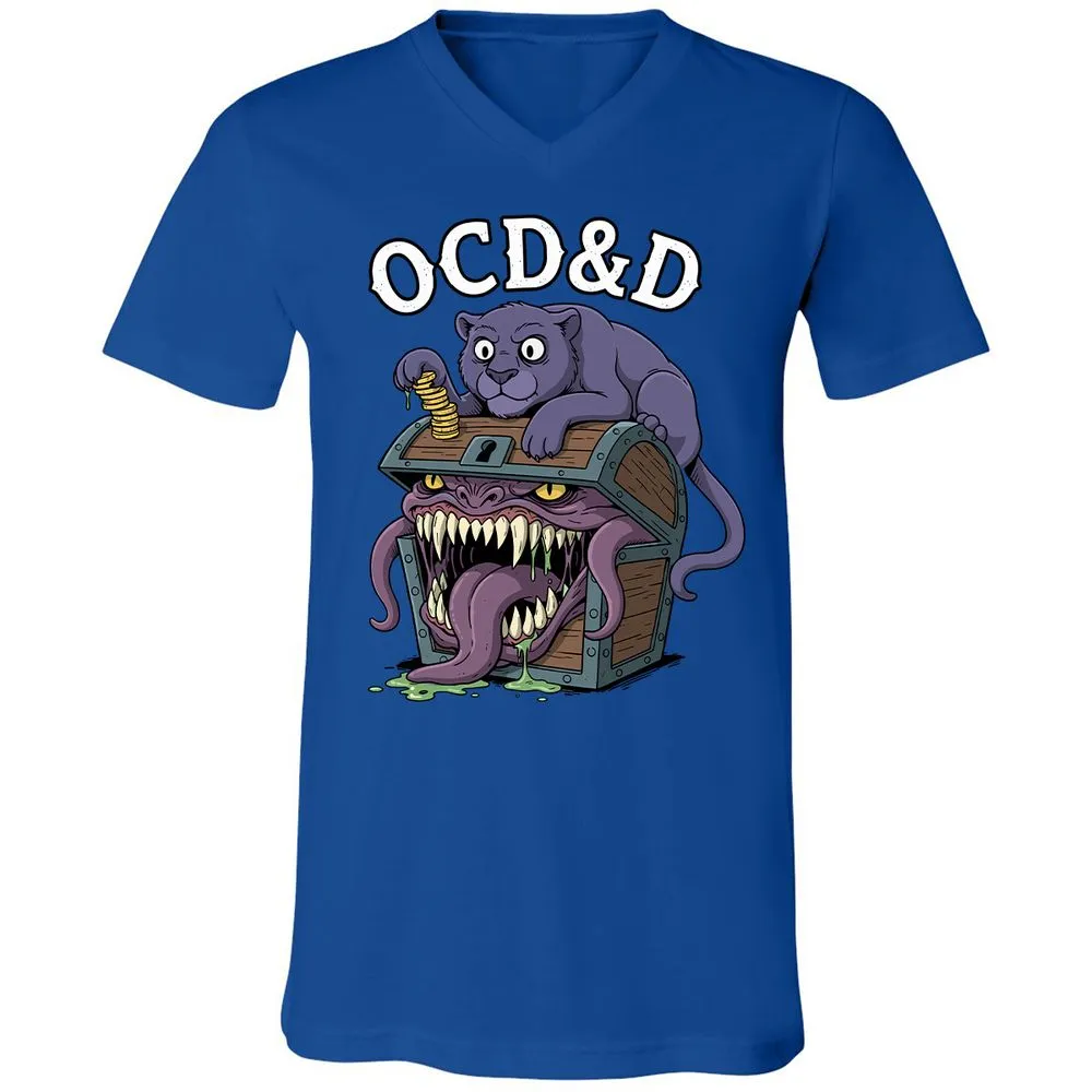 OCD&D Unisex V-Neck T-Shirt - True Royal - 4