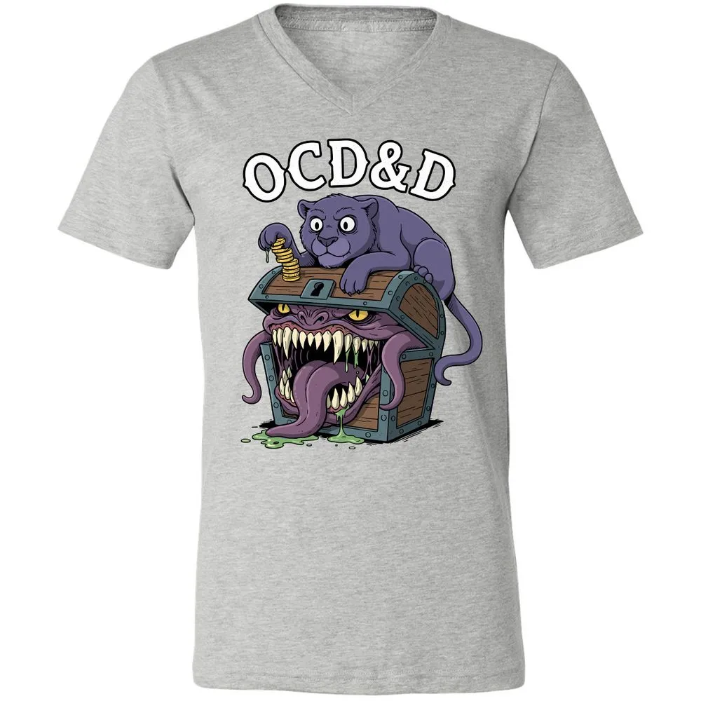 OCD&D Unisex V-Neck T-Shirt - Athletic Heather - 7