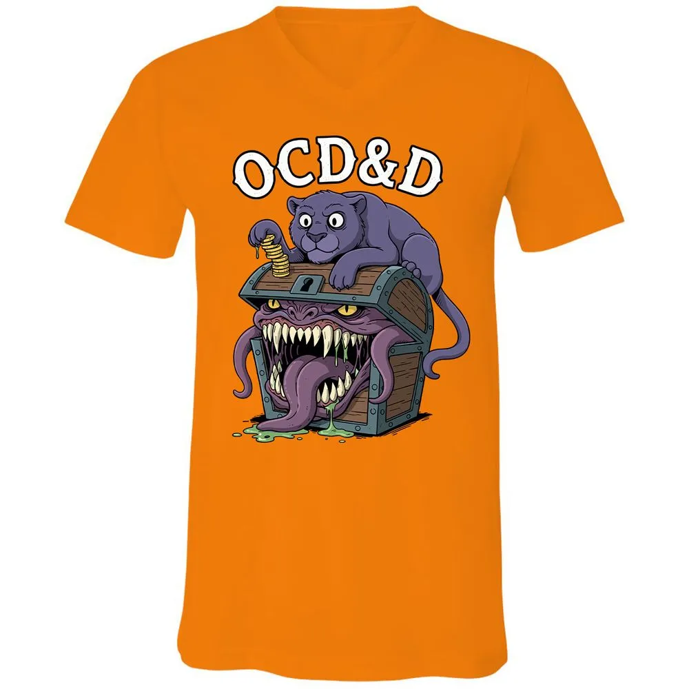 OCD&D Unisex V-Neck T-Shirt - Orange - 11