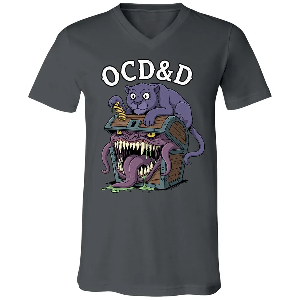 OCD&D Unisex V-Neck T-Shirt - Asphalt - 12