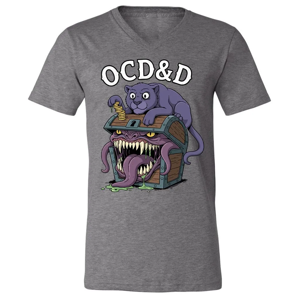 OCD&D Unisex V-Neck T-Shirt - Deep Heather - 13