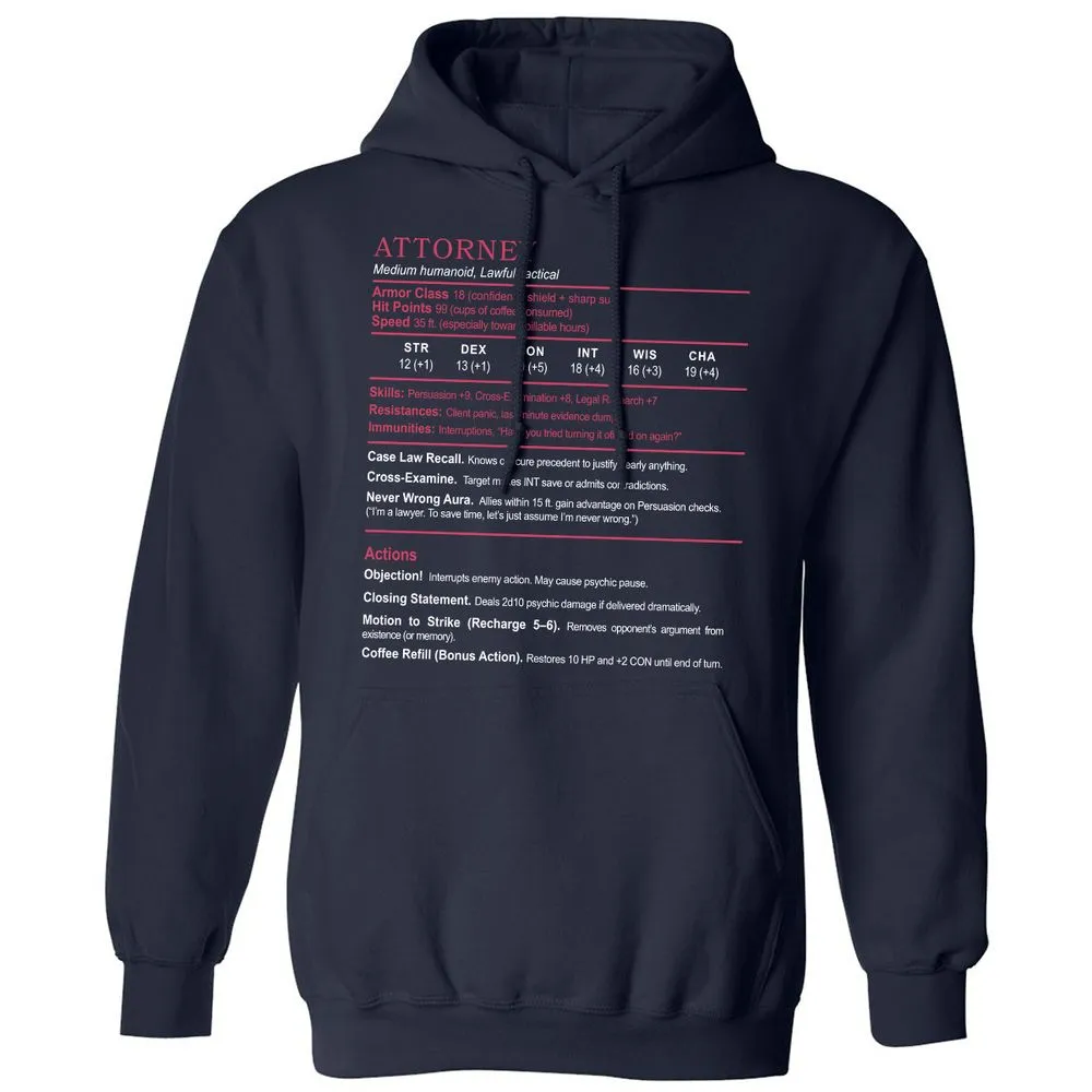 Attorney Classic Unisex Hoodie - Navy - 2