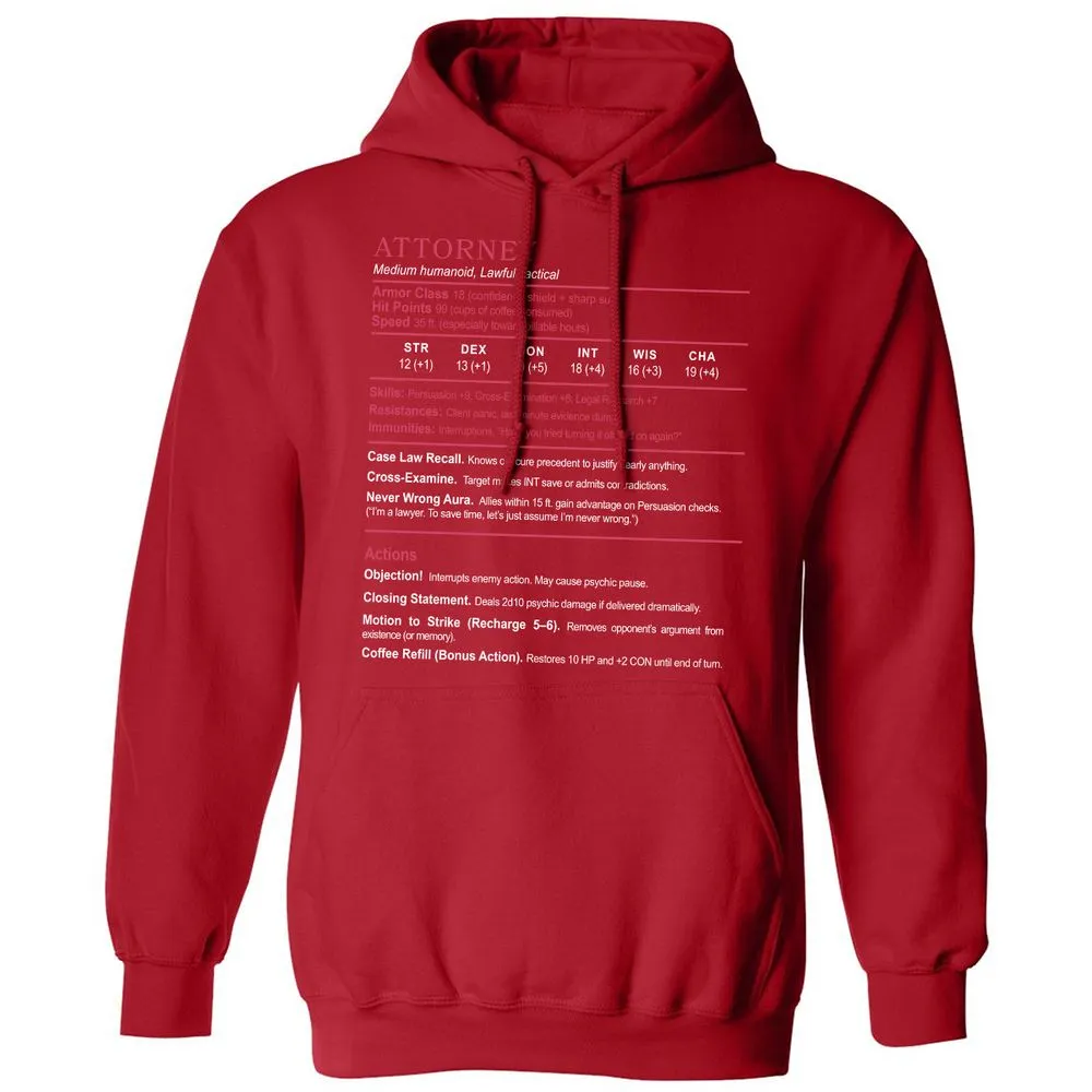 Attorney Classic Unisex Hoodie - Red - 5