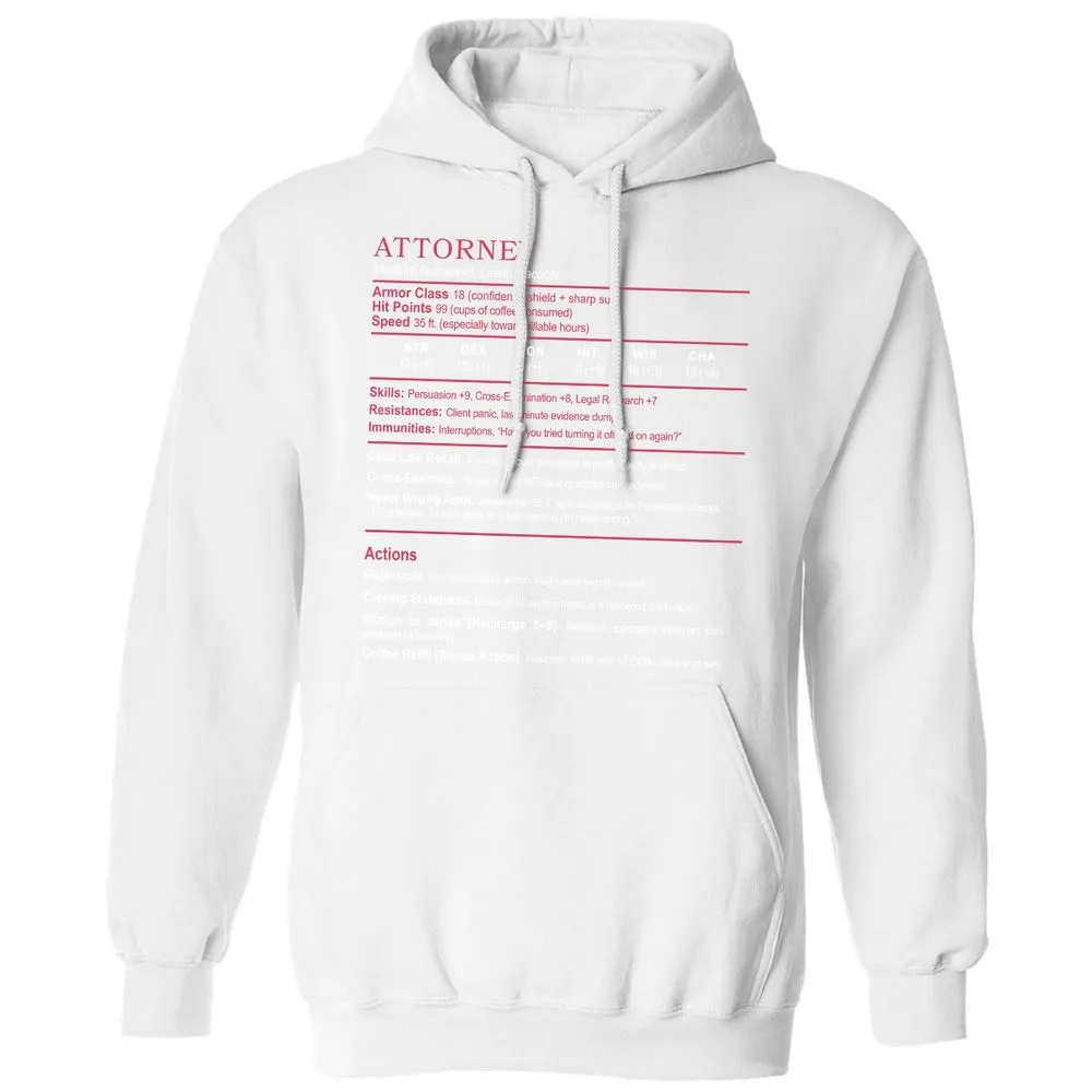 Attorney Classic Unisex Hoodie - White - 11